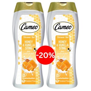 Cameo Shower Gel Honey & Vanilla 650Ml X2 -20%