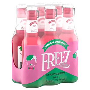 Freez Mix Carbonated Drink Strawberry 275Ml X6