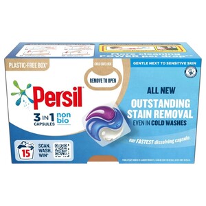 Persil Laundry Detergent Non Bio 15 Pods