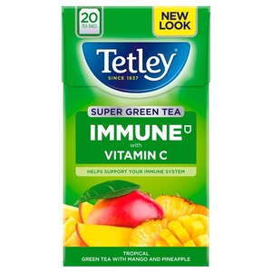 Tetley Super Green Tea Immune Tropical 20 Bags