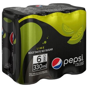 Pepsi Carbonated Drink Black Lime 330Ml X6