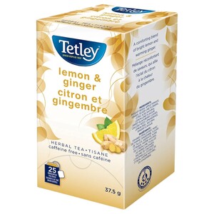 Tetley Lemon & Ginger Tea Envelopes 25 Bags 37.5G