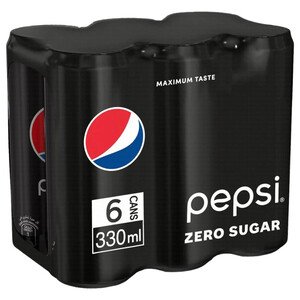 Pepsi Soft Drink Zero Sugar 330Ml X6