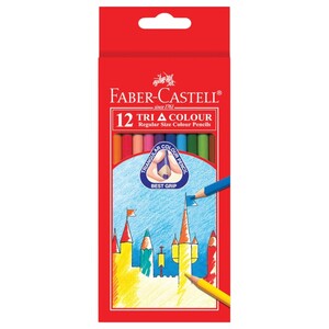 Faber Castell Tri Grip Coloured Pencil 12 Pencils
