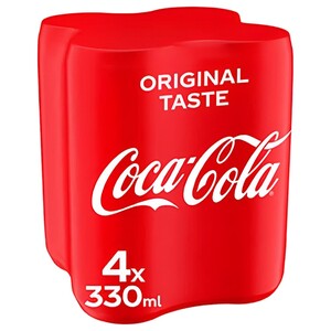 Coca Cola Soft Drink Can 330Ml X4