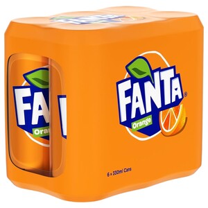Fanta Carbonated Drink Orange Can 330Ml X6