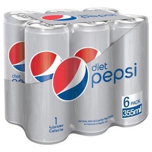 Pepsi Carbonated Drink Diet 355Ml X6