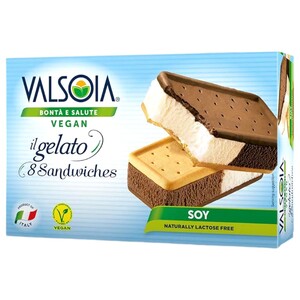 Valsoia Il Gelato Duo Sandwich Soya Based 8 Pieces 40G