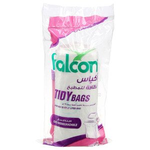 Falcon Biodegradable Medium White Garbage Bags 66 X 51Cm 40 Pieces