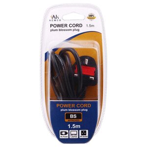 Ak Kemco 1.5M Power Cord With Plum Blossom Plug