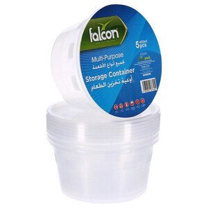 Falcon Multipurpose Plastic Storage Container 450Ml 5 Pieces