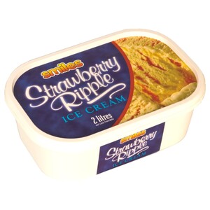 Smiles Ice Cream Strawberry Ripple 2L