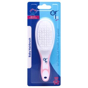 Or Bleu Pink & White Baby Hairbrush