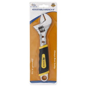 Ak Kemco Black & Yellow 8 Inch Adjustable Wrench