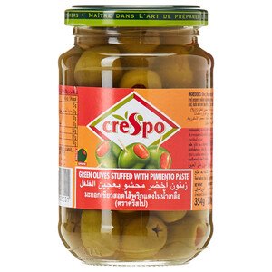 Crespo Green Olives Stuffed With Pimiento Paste 200G