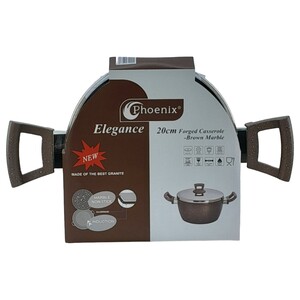 Phoenix Elegance Forged Casserole Brown Marble 20Cm