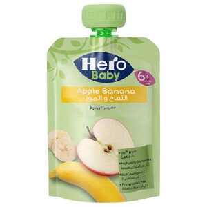 Hero Baby Apple & Banana Puree 6+ Months 100G