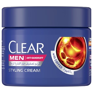 Clear Men Anti-Dandruff Styling Cream Flexible Hold With Coffee 275Ml