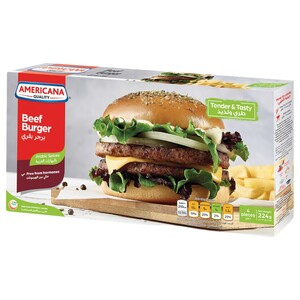 Americana Frozen Beef Burgers With Arabic Spices 4 Pieces 224G