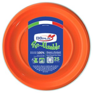 Dopla Disposables Color Line Coloured Plates 20Cm Arancione 25 Pieces
