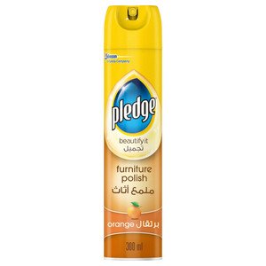 Pledge Beautify It Furniture Polish Spray Orange Scent 300Ml
