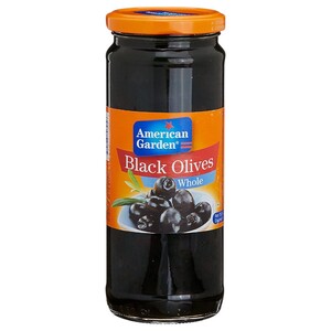 American Garden Whole Black Olives 450G
