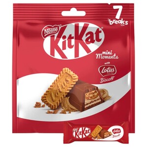 Kit Kat Mini Moments Lotus Chocolate Bars 7 Pieces 116.2G