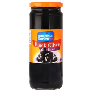 American Garden Pitted Black Olives 450G