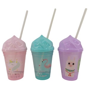 Plastic Cup With Straw