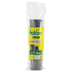 Falcon Black 57 Gallon Garbage Bags 85 X 115Cm 15 Pieces