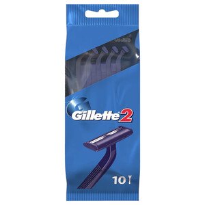 Gillette 2 Disposable Razors For Men 10 Pieces