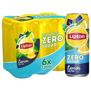 Lipton Ice Tea Lemon Zero Sugar 320Ml X6