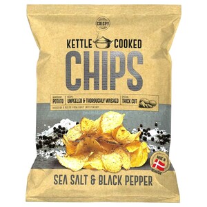 Kettle Cooked Chips Sea Salt & Black Pepper 150G