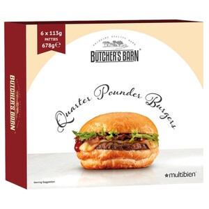 Butcher’S Barn Quarter Pounders 6 Pieces 678G