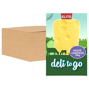Elite Deli To Go White Cheddar Slices 150G X9