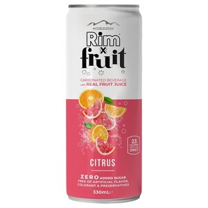 Rim X Fruit Flavored Sparkling Water Citrus 330Ml