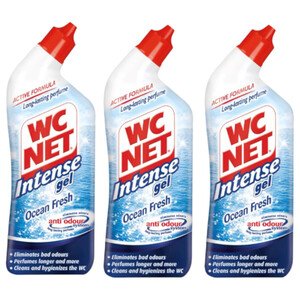 Wc Net Toilet Cleaner Intense Gel Ocean Fresh 750Ml 2 + 1 Free