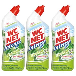 Wc Net Toilet Cleaner Intense Gel Lime Fresh 750Ml 2 + 1 Free