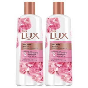 Lux Body Wash Soft Rose 250Ml X2