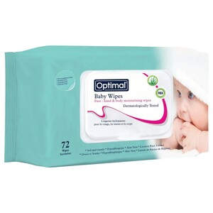 Optimal Baby Wipes Face-Hand & Body 72 Wipes