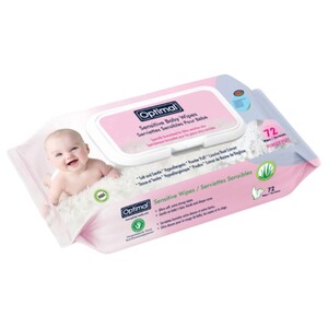 Optimal Sensitive Baby Wipes 72 Wipes