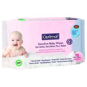 Optimal Sensitive Baby Wipes 72 Wipes