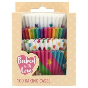 Ipak Baking Cases Rainbow 50Mm 100 Pieces