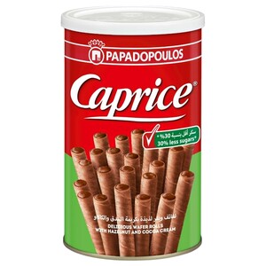 Papadopoulos Caprice Classic Wafer Roll 30% Less Sugar 115G