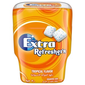 Wrigley's Extra Refresher's Gum Tropical Sugar Free 30 Pieces 67G