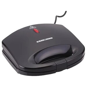 Black+Decker Sandwich Maker Non-Stick With 2 Slice Ts1000-B5 600 Watts Black