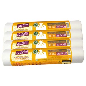 Enviro Natural Garbage Bag 54 X 60 White 30 Pieces X4