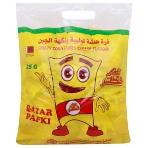 Qatar Pafki Crispy Corn Curls Cheese 25G X24