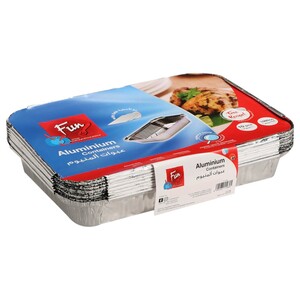 Fun Al Bayader Aluminum Containers With Lids 10 Pieces