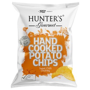 Hunter's Gourmet Hand Cooked Potato Chips Sweet Chilly Chutney 125G